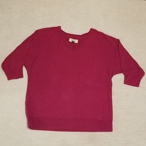 Sonoma 3/4 sleeve pink sweater size large